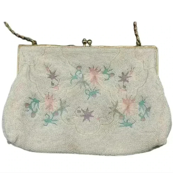 ART DECO COLLECTORS' HANDBAG CIRCA 1930'S OR OLDERSEED BEADS - Picture 1 of 8